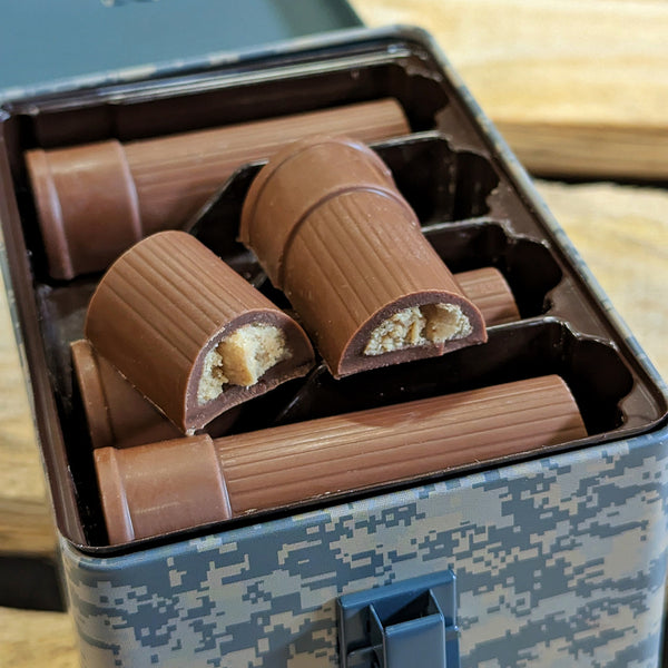 Chocolate Peanut-Butter Filled 12 Gauge Shotgun Shells – ChocolateWeapons