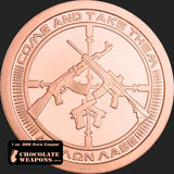 ΜΟΛΩΝ ΛΑΒΕ - Molon Labe Pure .999 Solid Copper Round Coin